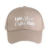 Late Start Coffee Club Papa Caps Sommer Erwachsenen Baseballkappe Verstellbar mit Gebogenem Schirm Schnabelkappe Schutz Sonnenhüte