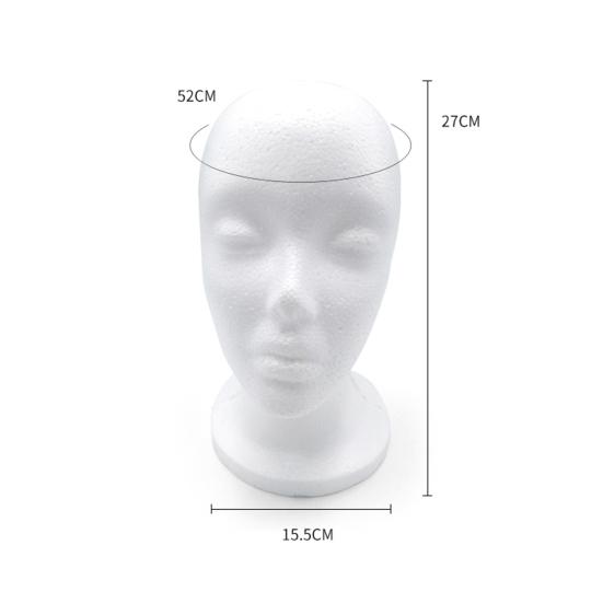 Foam Wig Head Tall Female Mannequin Hairpieces Display Holder Hats Sunglasses