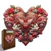 Wacocetoy Cross Love Heart High-Difficulty Wooden Jigsaw Puzzle Toy Money Box