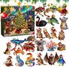 Christmas Animal Countdown 24 Day Collectible 2D Toy Animal Countdown Calendars for Kids Toddler Teen Boy Girl Women Men Family