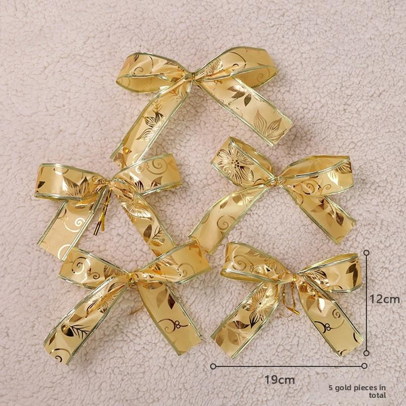 

Festive Tree Decorations With Elegant Butterfly Bows In Gold Red Pink And Blue For Christmas Small Gold