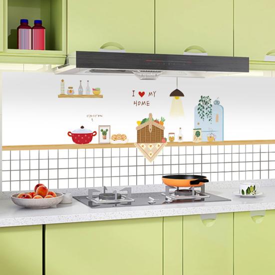 Yousheng Oil Proof Wall Stickers Kitchen Backsplash Wall Protector Waterproof Heat Resistant Static Sticker for Kitchen Dining Room Countertop