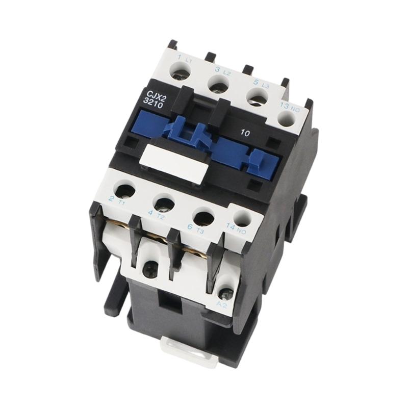 220V CJX2-3210 Electrical Contactor for Controlling Switching Within an Circuit, with Plastic Housing and Clear Model Identification, 1 Pc