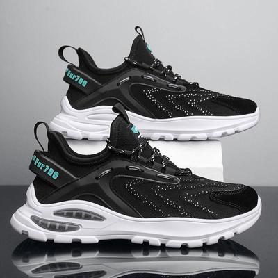 Sneaker da uomo in rete tessuta volante nuove scarpe da corsa basse con lacci suola morbida ammortizzazione ad aria scarpe alla moda uomo