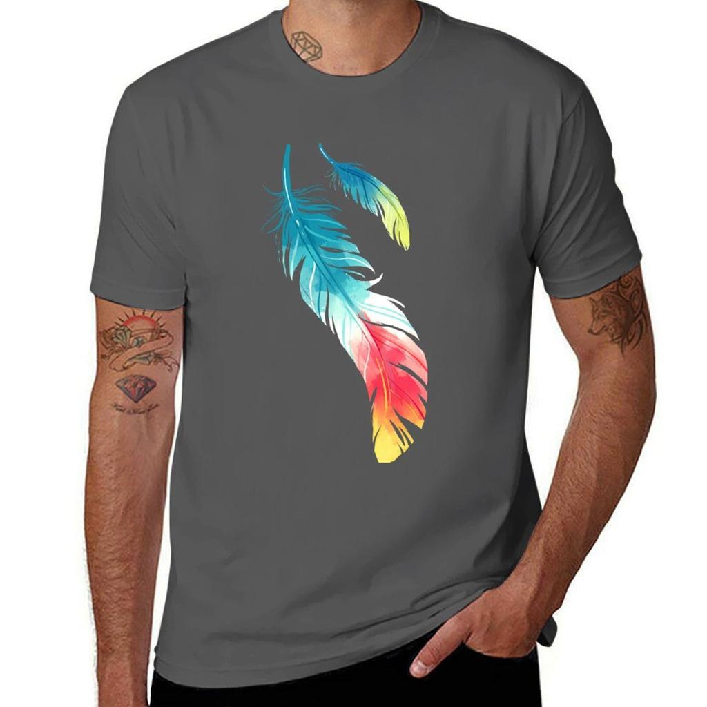 Feather TShirt Fitness Quick Dry Short Sleeve Top