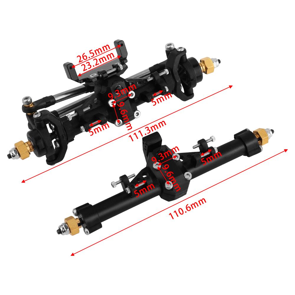 SCX24 New Upgraded Plastic Front Rear Straight Axle for 1/24 RC Axial C10 90081 AXI00002 AX24 Ford Bronco AXI00005 Part