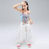 Blue Jazz Dance Costume for Girls - Trendy Street Dance Performance Outfit