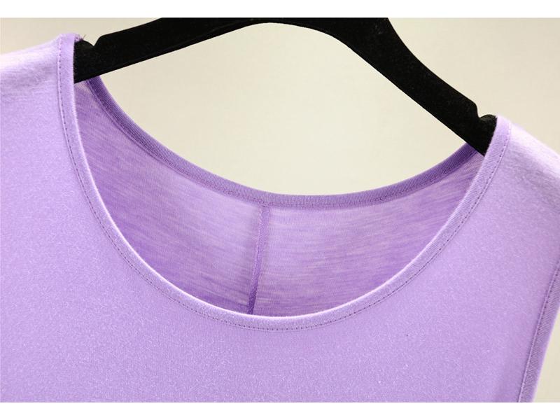 Plus Size Summer Modal Maternity Sleeveless Mid-Length Swing Dress