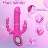 3 In 1 Insertion Dildo Vibrator, G-Spot Anal Rabbit Vibrator, 7 Powerful Speeds and 7 Vibration Patterns Adult Toys