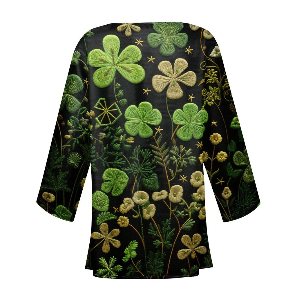 Women's Casual Fashion Caot Printed Lightweight Medium Length Jacket Cardigan