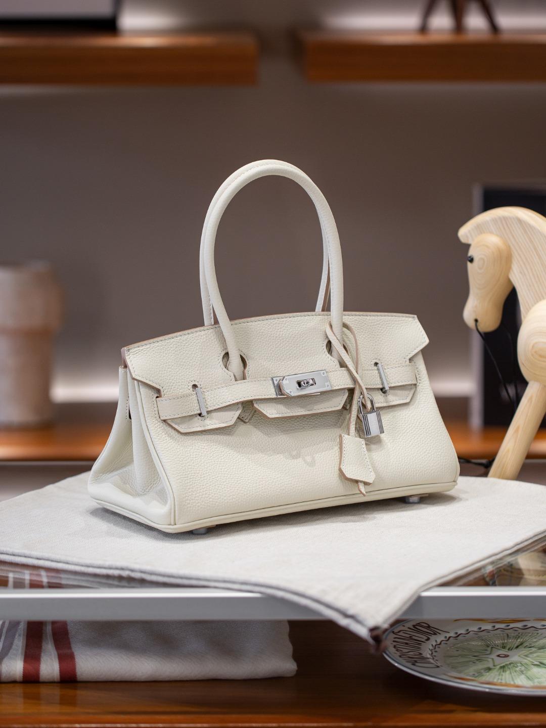 Сумка на плечо из легкой коровьей кожи TOGO Оригинальная фабричная кожа Версия на плечо Кожаная женская сумка модная 29cm белый