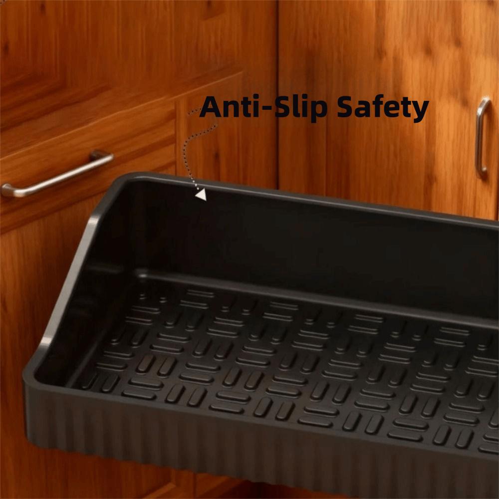 Silicone Over the Stove Spice Rack 3 Partitions Kitchen Storage Shelf  for Flat-Top Stove