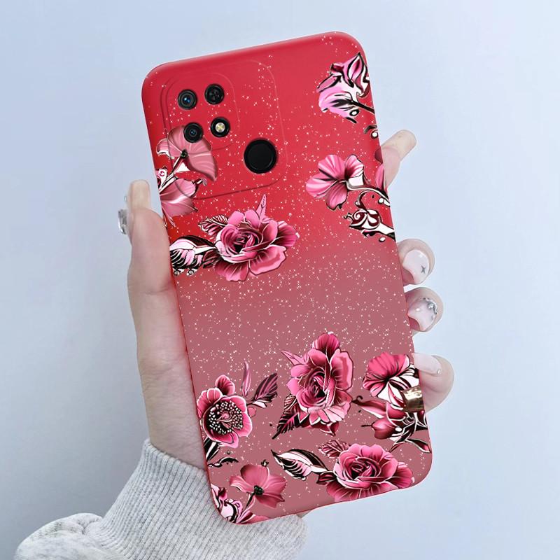 For Xiaomi Redmi 10C Phone Case Fashion Butterfly Flower Girls Design Soft Silicone TPU Back Housing for Redmi10C 10 C Covers