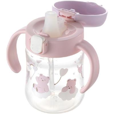 Richell TLI Spout Cup SD 200ml, Pink Bear, 1 Piece