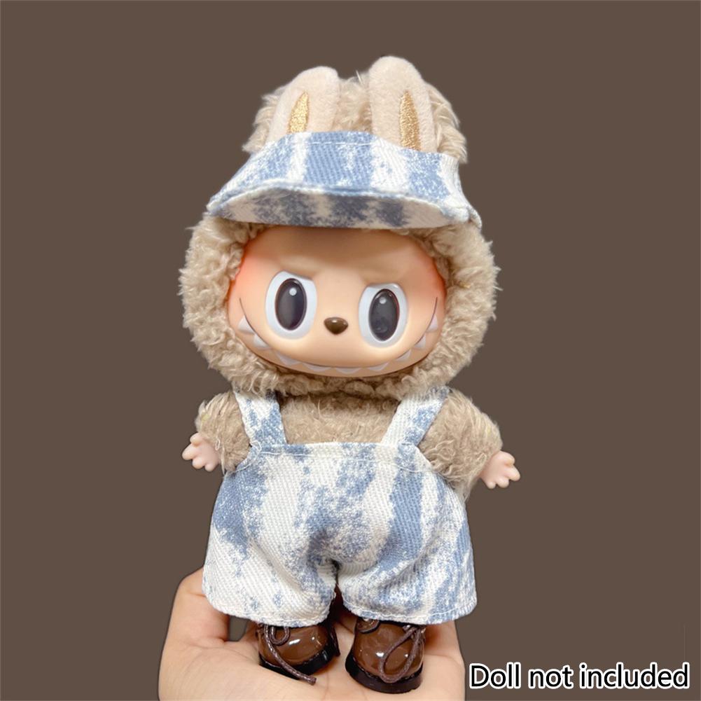 For 17cm Labubu Doll Clothes Fashion Clothes Hoodies Dresses Doll Clothes Color Match Shirts Dolls Accessories Cute Decoration Little Clothes