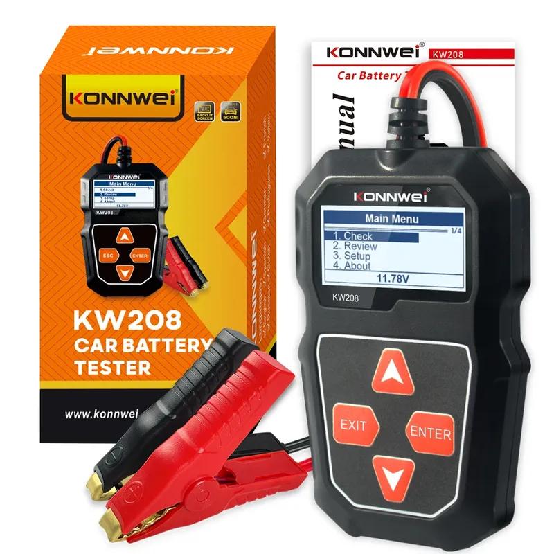 KONNWEI KW208 Car Battery Tester 12V 100 to 2000CCA Cranking Charging Circut Analyzer 12 Volts Tools