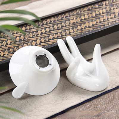 Creativo Infusore da Tè in Ceramica Colino da Tè Servizio da Tè Accessori da Cucina Set da Tè Filtro Filtro da Tè in Porcellana Bianca Colino da Tè