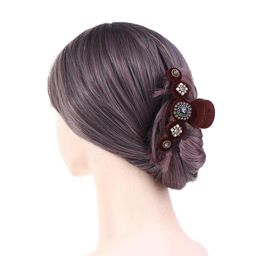 Clip Rhinestone Baroque Pearl Women Hair Claws Crystal Shark Clip Korean Ponytail Holder Hairgrip