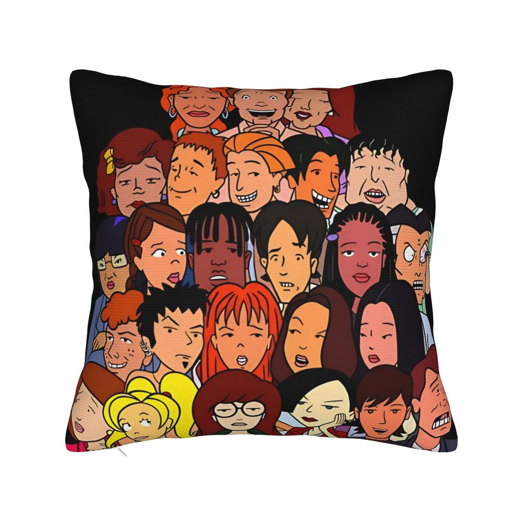 Sick Sad World Pastel Darias 90s MTV Beavis Square Pillow Case  Cushion Covers Customized Decor Pillowcase for Sofa 45x45cm