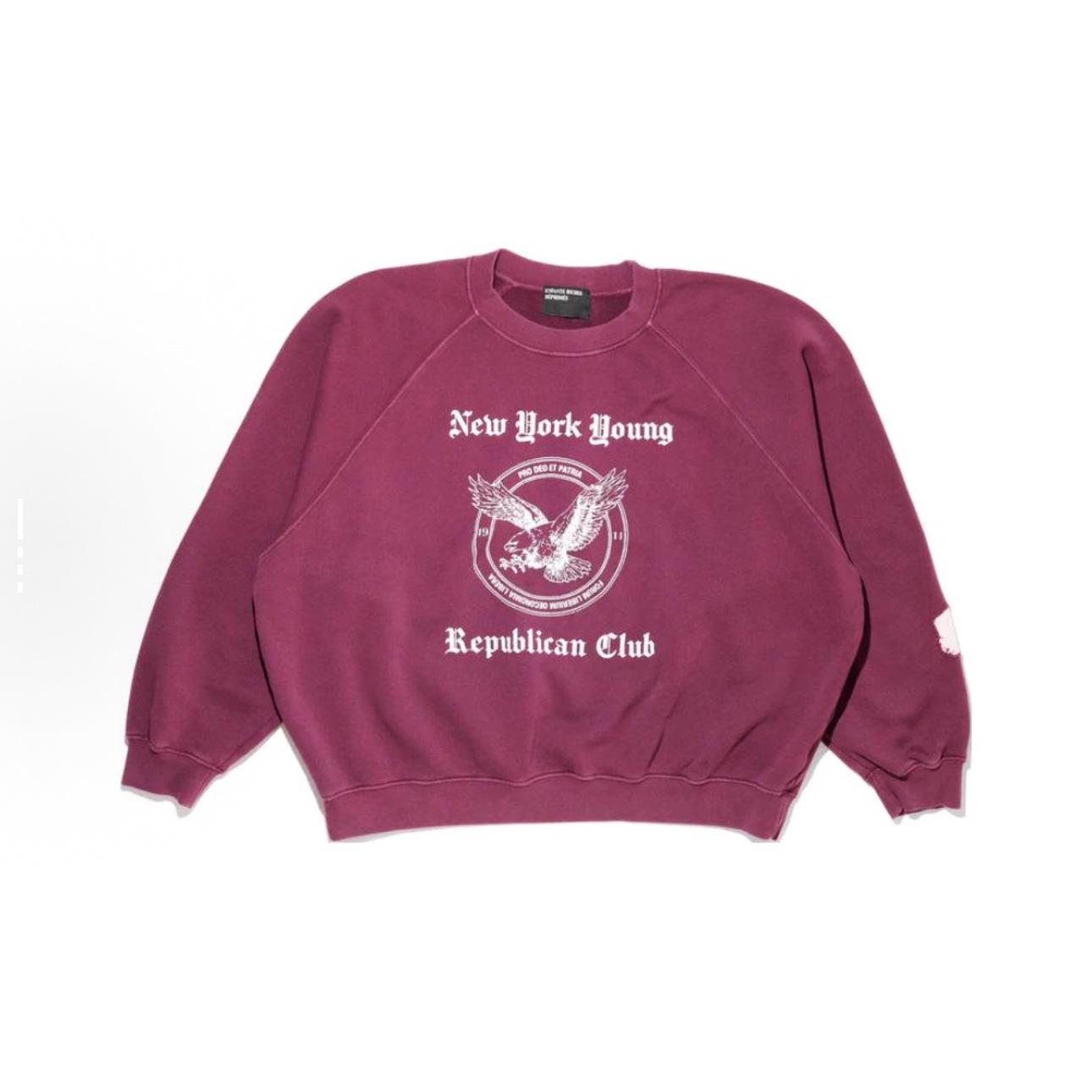 2025 Autumn/Winter Unisex E@RD Melancholy 2nd Gen Round Neck Double-Sided Illustration Sweatshirt Large