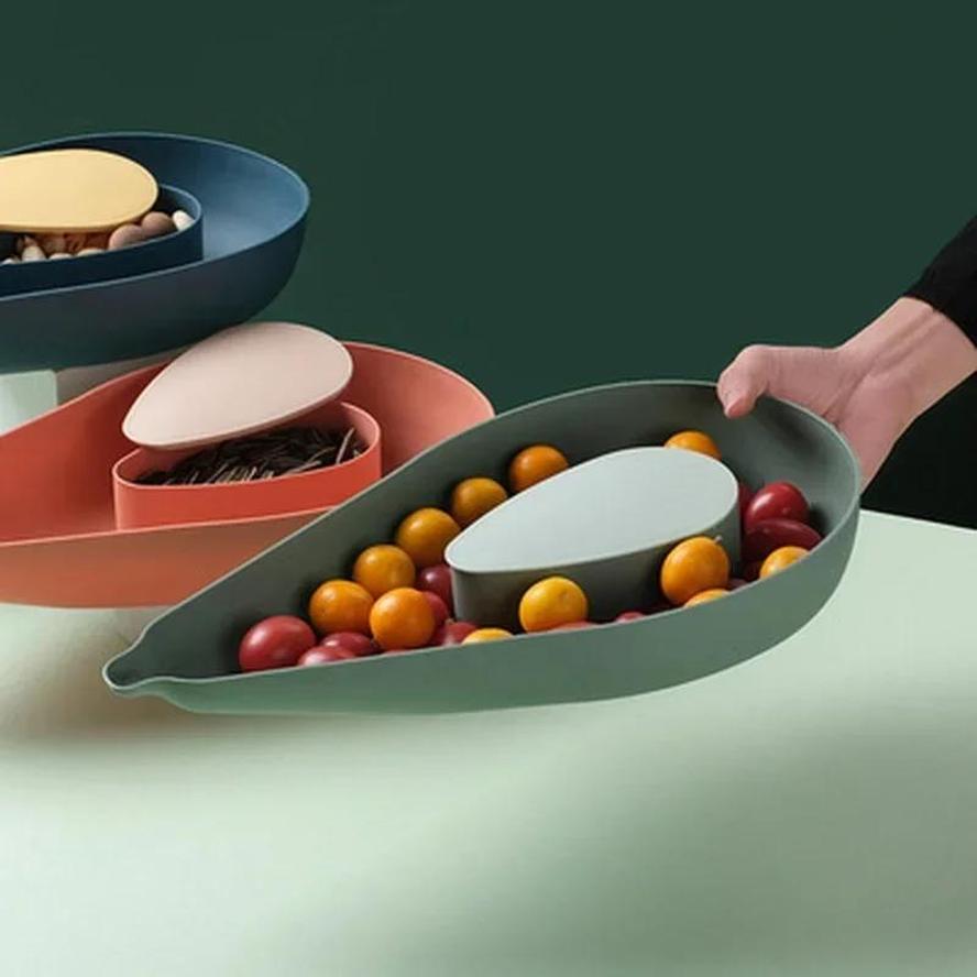 Tischplatten Servierplatten Snack Süßigkeiten Ständer Schüssel Essen Obstplatten Kunststoff Getrennte Schale Kreatives Geschirr Aufbewahrungsbox