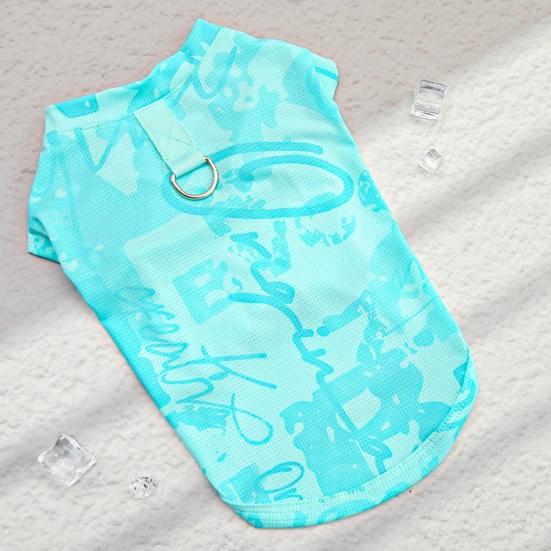 Dog Vest Elastic Slim Fit Breathable Anti-Skipping Ice Silk Cool Feeling Versatile Pet Vest Dust-resistant Pet Clothing