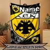 Custom Name Personalized AEK Athens FC Print Blanket, Home Decor, Bedroom, Sofa, Camping, Couch, Gifts for Birthday Christmas