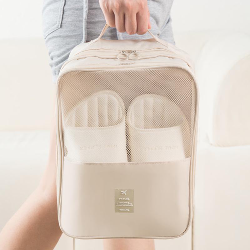 Portable Three-Layer Dustproof Shoe Storage Bag - Easy Carry, Handheld, for Outdoor Travel