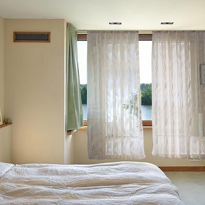 Knitting Shiner Window Voile Curtains Fine Texture Curtain For