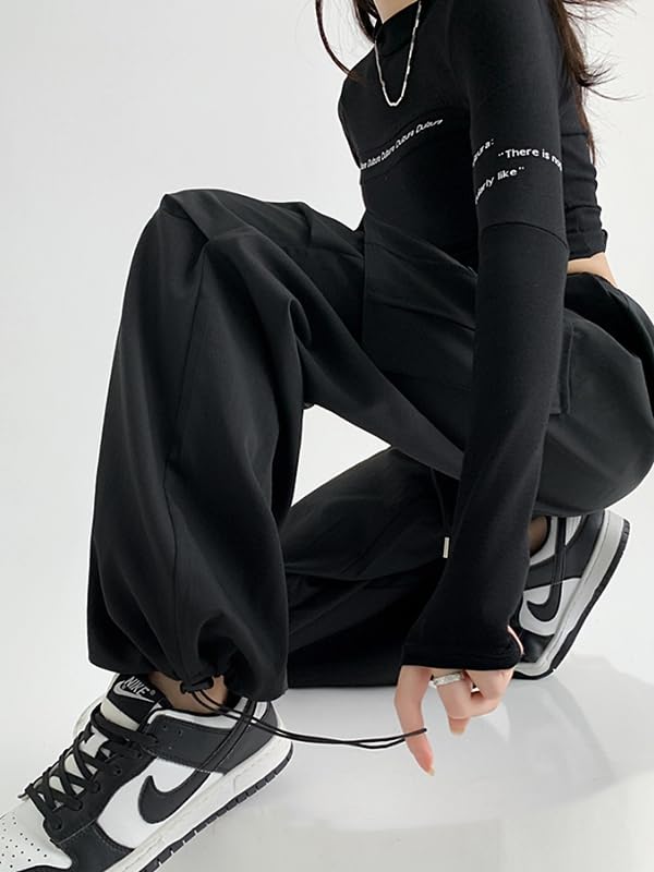 PAGASUS Cargo Baker Loose Loose Solid Work Chino Easy To Move Trendy for Spring and Workwear American Street Relaxed Feel Women's Pants, Casual, Fit,