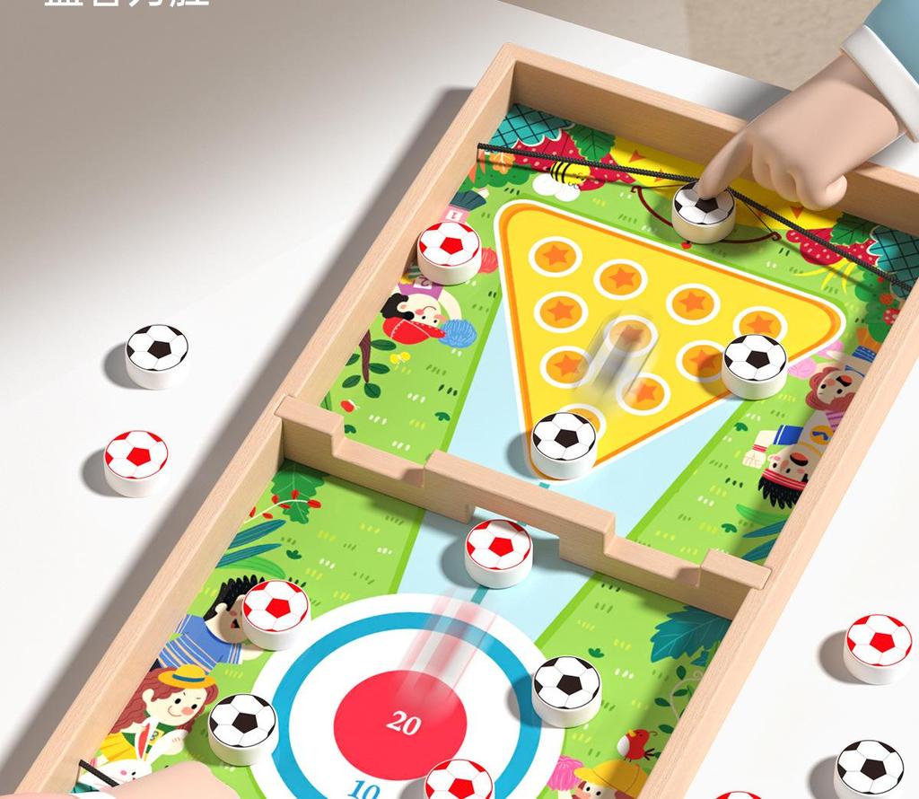 Bouncing Chess Catapult: Wooden Two-Player Battle Game for Parent-Child Interaction & Educational Fun
