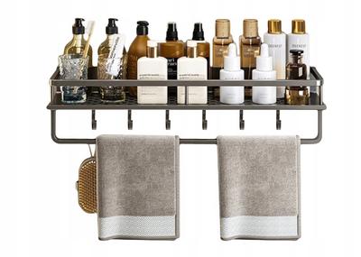 Kitchen Shelf Single Hooks Bathroom Shower Metal Alu 60Cm