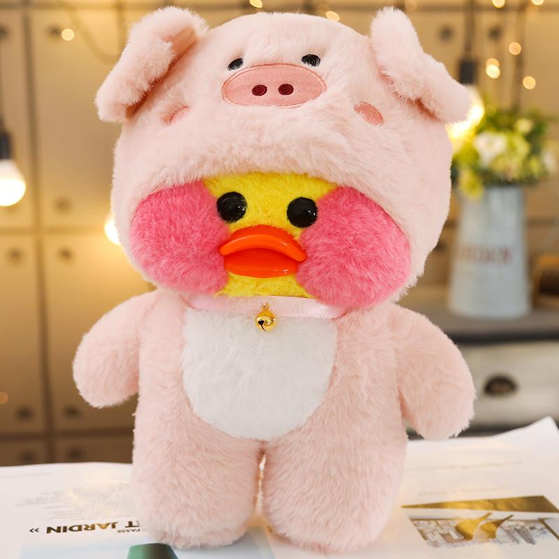 30cm Süße Lalafanfan Verwandlung Ente Plüschtier Cartoon Kawaii Ente Stofftier Weiche Tierpuppen Kinderspielzeug Geburtstagsgeschenk für G