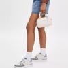 Coach Satchel 19 Letter Logo Zipper Closure Smooth Leather Bowling Bag Shoulder Crossbody Handbag Medium Women Handbags Silver White CT776-SVHA