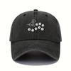 Adjustable Baseball Cap Suitable for Both Men and Women, Cute Dog with Paw Print Pattern, Duck Tongue Cap with Cute Style