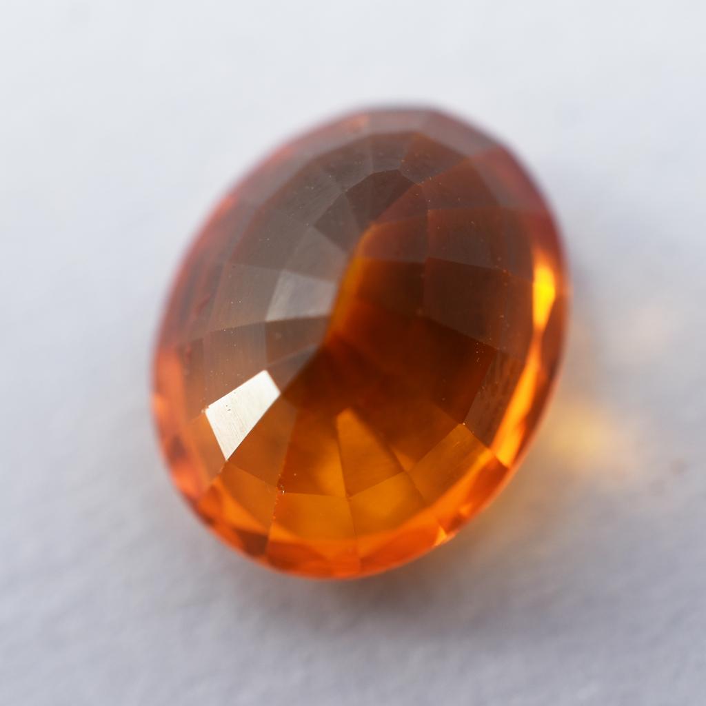 Natural Orange Sapphire Loose Gemstone 5.55 ct Oval Cut September Birthstone for Gem Collections