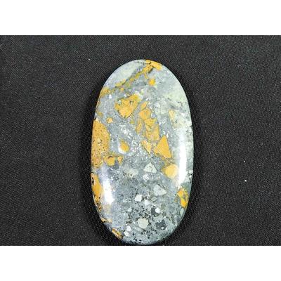 51Cts. Natural Maligano Jasper Oval Cabochon Palm Crytsal Gemstone 22X42MM SK-2681