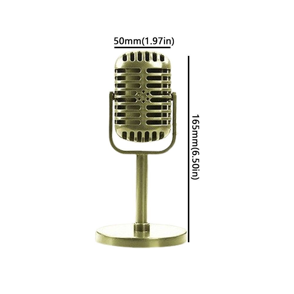 Miniature Simulation Microphone Plastic Dynamic Vocal Microphone Home Decoration