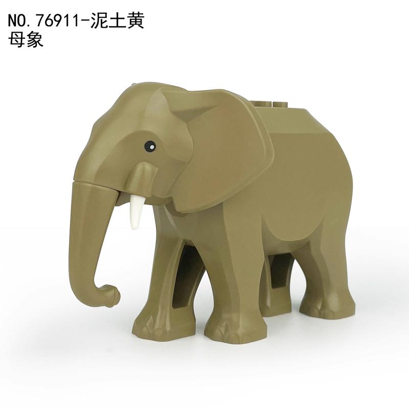 MOC Animal Scene Building Blocks Zoo Elephants Giraffes Chimpanzee Camels Goats Camel Parrots Pigeon Accessories Bricks Toys N09