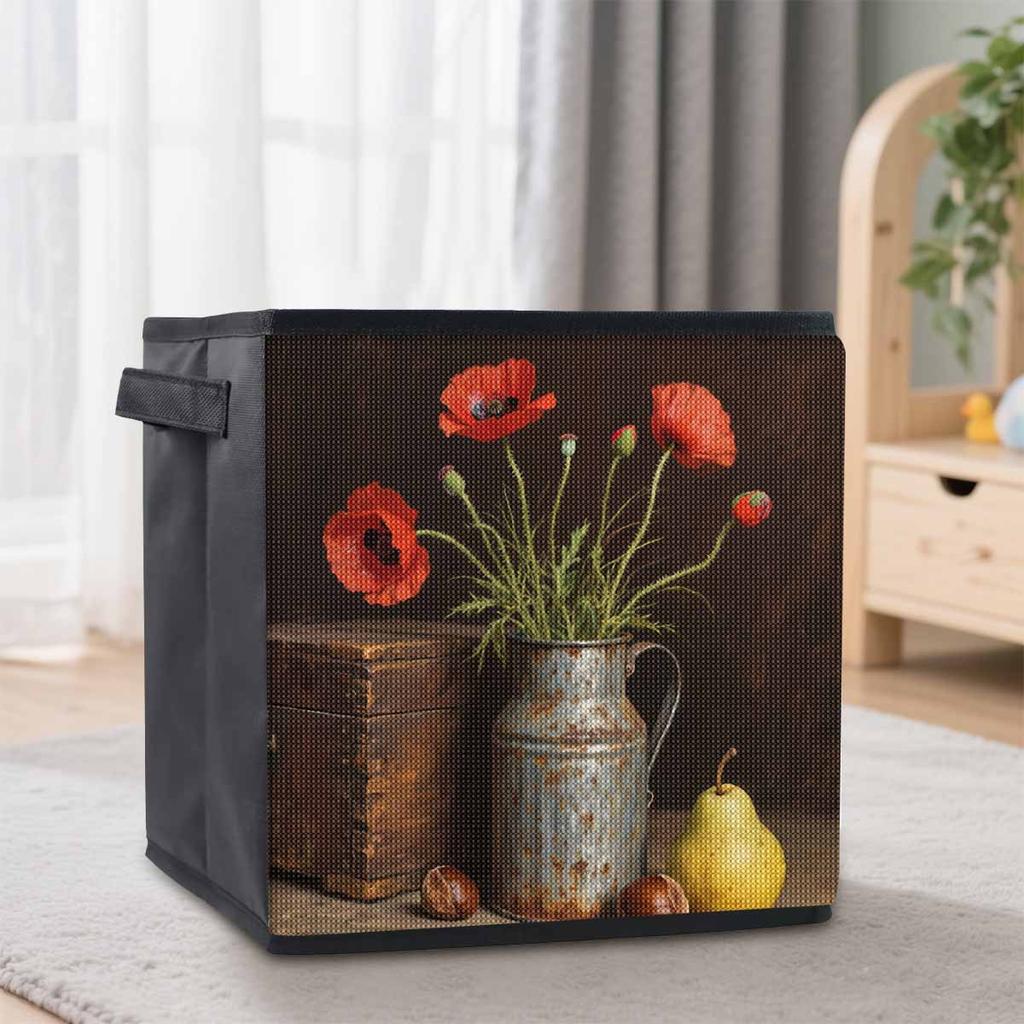 The Vitality in The Iron Pot 5D Diamond Painting Storage Basket Full Round Drill Mosaic Diamond Embroidery Cross Stitch Kits Home Decor Home Decor