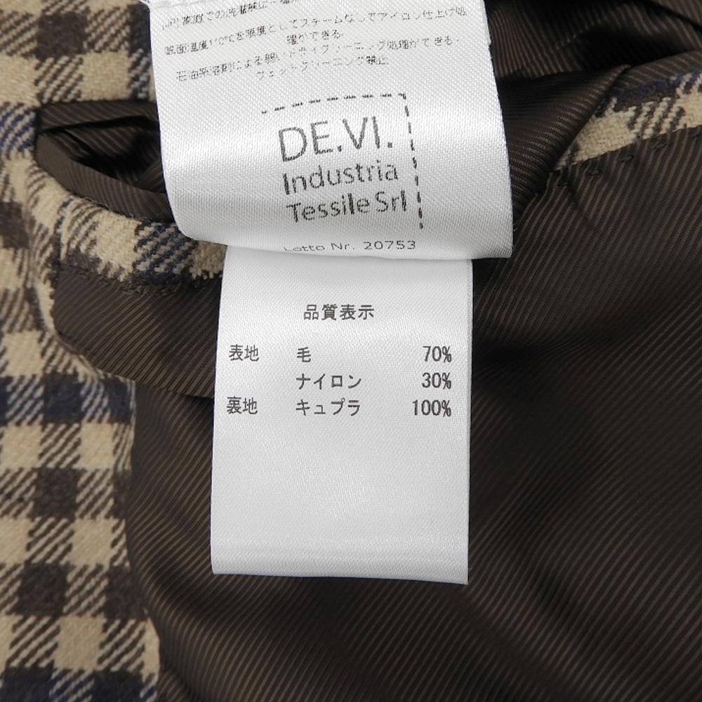 DE PETRILLO Excellent condition shepherd check wool nylon POSILLIPO tailored jacket, brown, size 44, for men Jacket 44 BrownUsed