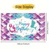 2D Plane 1 Piece of Mermaid-themed Birthday Banner Highly Suitable for Indoor/outdoor Use for Decoration