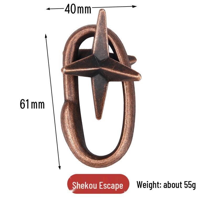 Kongming Lock 9-Link IQ Puzzle - Zinc Alloy Educational Toy for Adults & Kids