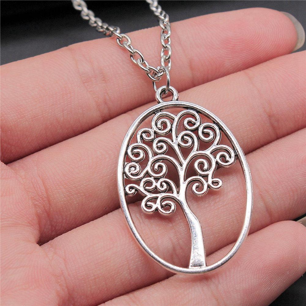 45cm Oder 70cm Lange Kette Halskette Lebensbaum Hochzeitsschmuck Zubehör QN079