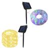 39.36ft Waterproof String Lights Solar Powered Lamp PVC Light Decoration Bulbs Lighting Decor with 8 Lighting Modes