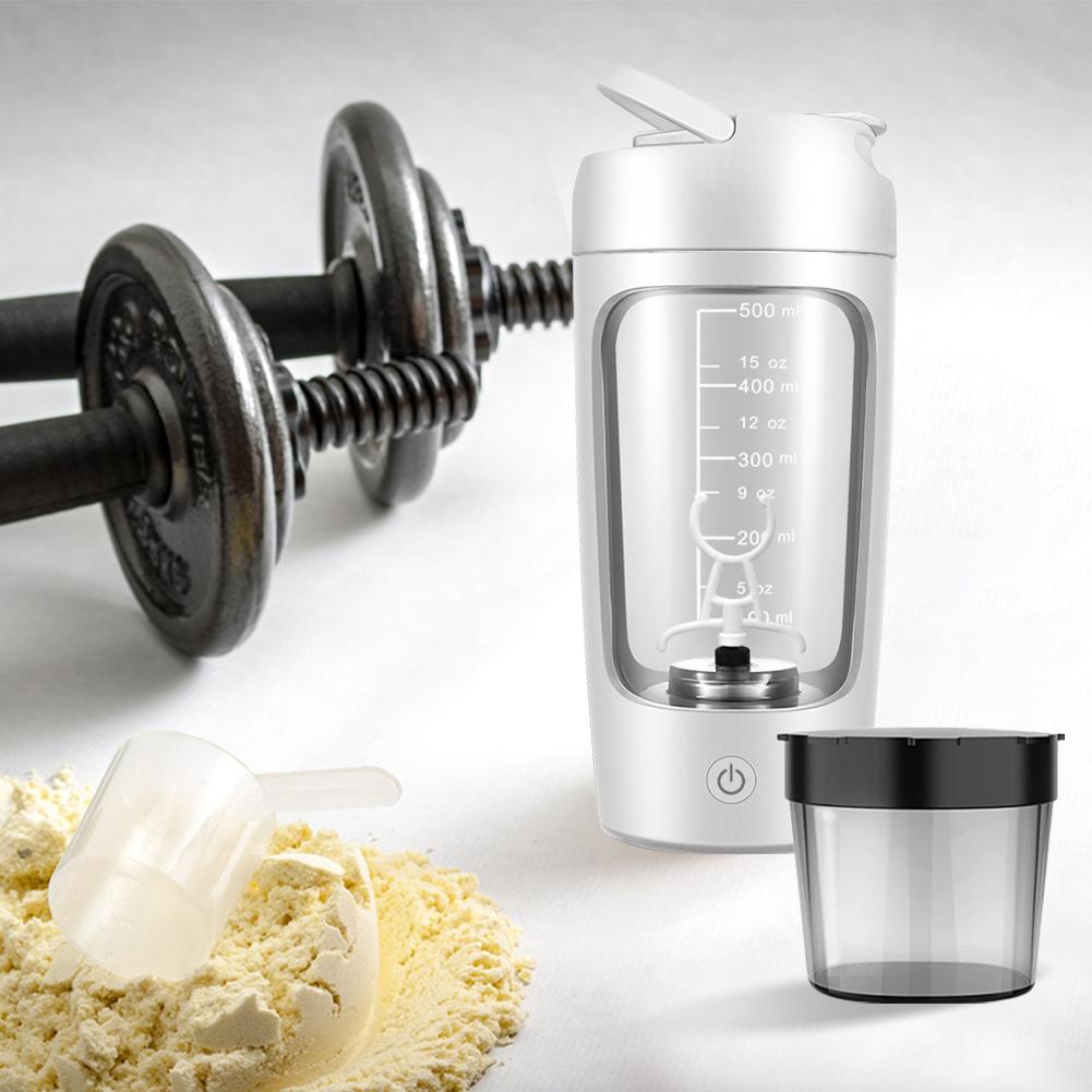 Electric Protein Shaker Bottle with Handle Gym Sport Water Bottle BPA Free Mixing Cup for Fitness Gym Workout for Men and Women