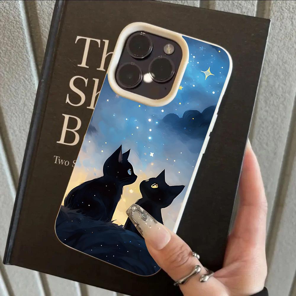 HOT Oil Painting Cat Cool Lichee leather pattern Phone Case For Redmi Note 14 13 12 11 10 9 8 Pro Plus 4G 5G Shockproof Cover