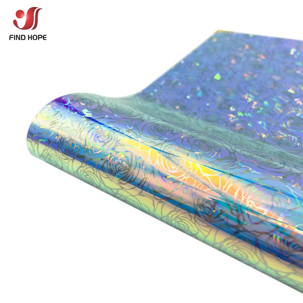 12"x39" Iridescent Gradient Glitter Adhesive Vinyl Roll Self-Adhesive HTV for Silhouette Cut Craft Cutting Home Decals Cup Decor