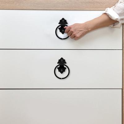 2 Pièces Poignées de Tiroir Vintage Poignées d'Armoire Design Classique Alliage de Zinc Durable Quincaillerie de Meuble Installation Facile