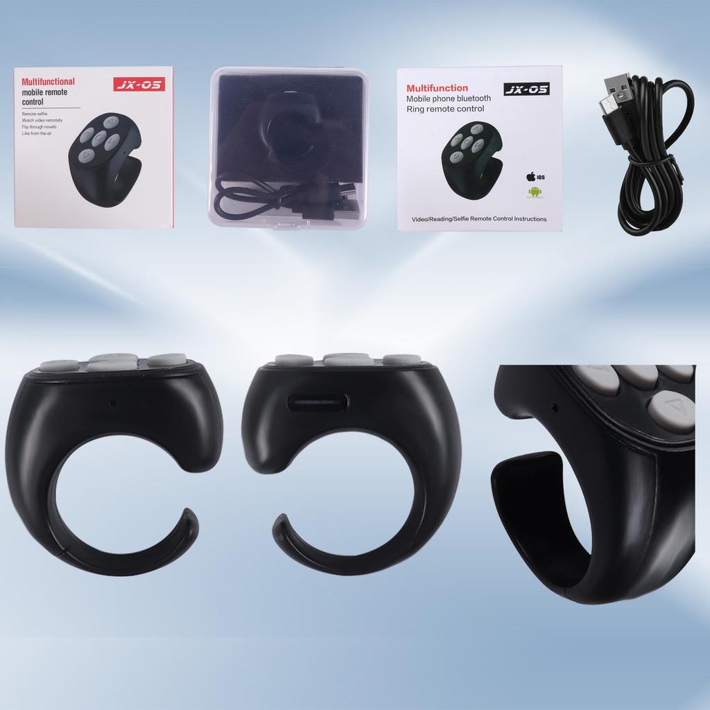 Bluetooth 5.3 Wireless Remote Mouse, Small, Quiet, Lightweight, Smart Ring, TikTok Scrolling Mouse, Page Photo Video Shutter Remote, TabletSmartphone